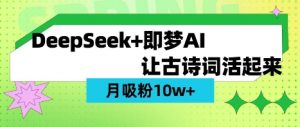 用DeepSeek做AI 古诗词视频，涨粉 10W+(保姆级教程)-E网资源
