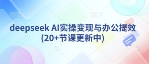 deepseek AI实操变现与办公提效(20+节课更新中)-E网资源