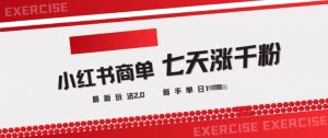 小红书商单2.0最新玩法，3天涨千粉单日变现多张-E网资源