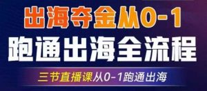 2025出海夺金从0-1跑通出海全流程，三节直播课从0-1跑通出海，教你用AI跑通全流程-E网资源