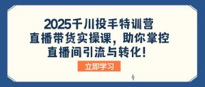 2025千川投手特训营：直播带货实操课，助你掌控直播间引流与转化！-E网资源