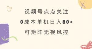 视频号点点关注，0成本单号80+，可矩阵，绿色正规，长期稳定【揭秘】-E网资源