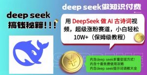 用DeepSeek做AI古诗词视频，超级涨粉赛道，小白轻松涨粉10W+(保姆级教程)-E网资源