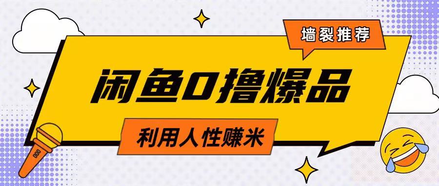 咸鱼0撸玩法利用人性售卖商品达到日挣2张的效果-E网资源