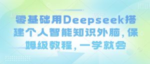 零基础用Deepseek搭建个人智能知识外脑，保姆级教程，一学就会-E网资源
