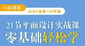 AIGC电商必备实操21节平面设计实战课，教你玩转AI-E网资源