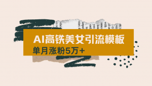 用AI制作短视频高铁美女热门玩法，单月涨粉5万+，拆解全套操作流程，新...-E网资源