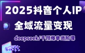 2025抖音个人IP全域流量变现进阶课，deepseek千川爆单进阶课-E网资源