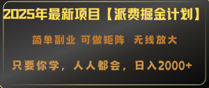 2025年最新项目【派费掘金计划】操作简单，日入2000+-E网资源