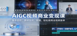 AIGC视频商业变现课：脚本创作、素材生成、剪辑，轻松做商业视频接单-E网资源