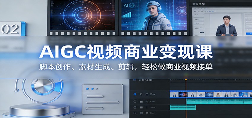 图片[1]-AIGC视频商业变现课：脚本创作、素材生成、剪辑，轻松做商业视频接单-E网资源