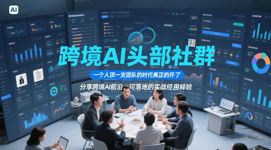 跨境AI头部社群，一个人顶一支团队的时代真正的开始了，分享跨境AI前沿，可落地的实战经验-E网资源