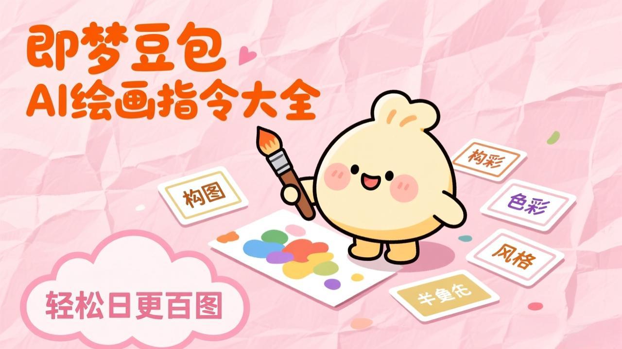 即梦豆包AI绘画指令大全：海量关键词库一键复制，出图效率提升10倍，轻松日更百图-E网资源