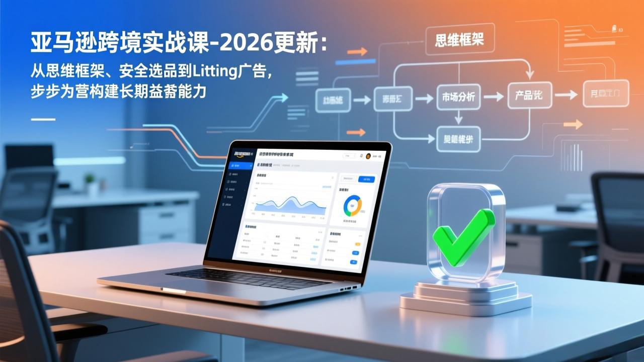 亚马逊跨境实战课-2026更新:从思维框架、安全选品到Listing广告,步步为营构建长期盈利能力-E网资源
