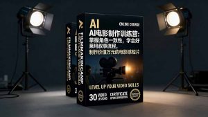 AI电影制作训练营：掌握角色一致性，学会好莱坞叙事流程，制作价值万元的电影感短片-E网资源