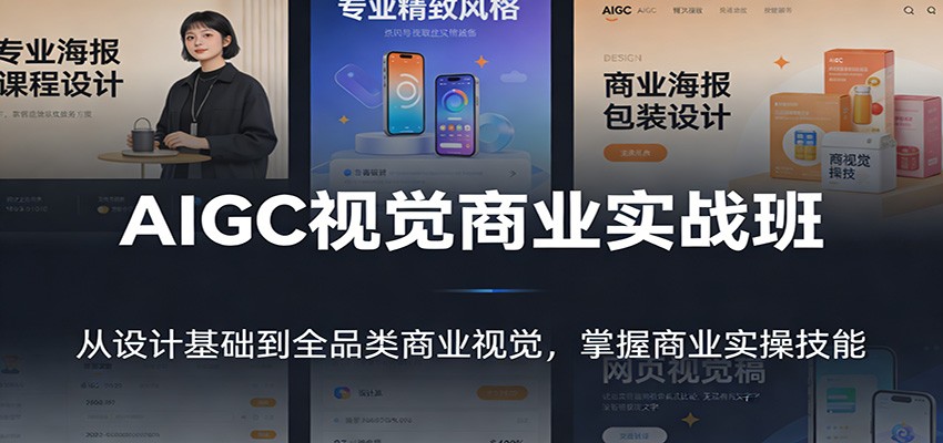 AIGC视觉商业实战班：从设计基础到全品类商业视觉，掌握商业实操技能-E网资源