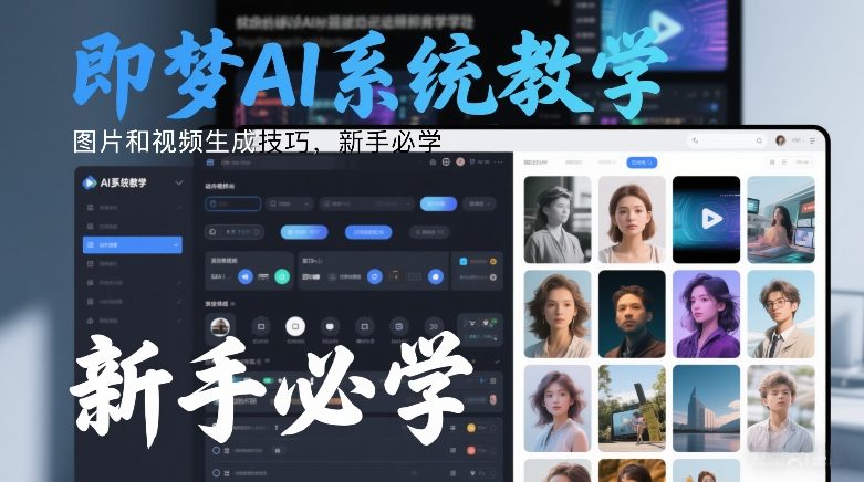 即梦AI系统教学，图片和视频生成技巧，新手必学-E网资源