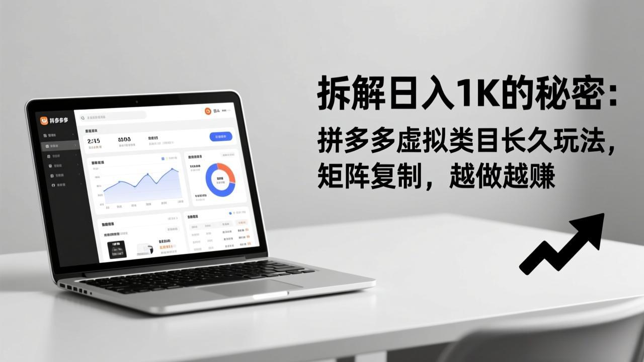 拆解日入 1K 的秘密：拼多多虚拟类目长久玩法，矩阵复制，越做越赚-E网资源