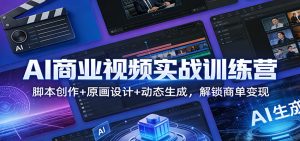 AI商业视频实战训练营：脚本创作+原画设计+动态生成，解锁商单变现-E网资源