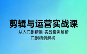 林大·剪辑与运营实战课(更新2026)-E网资源