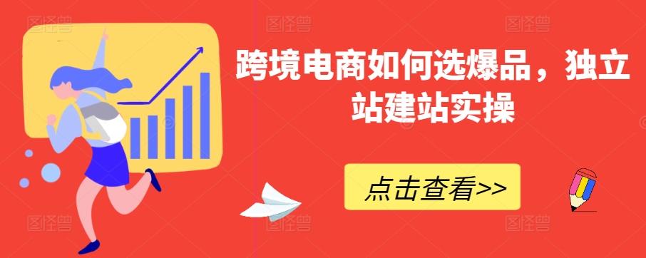 跨境电商如何选爆品，独立站建站实操-E网资源