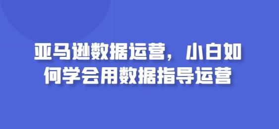 亚马逊数据运营，小白如何学会用数据指导运营-E网资源