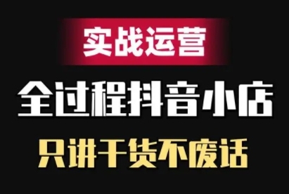抖音小店精细化实战运营，只讲干货不废话-E网资源