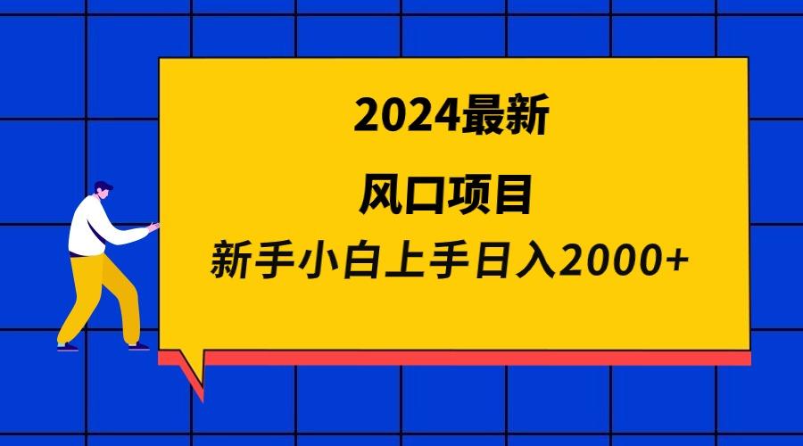 (9483期)2024最新风口项目 新手小白日入2000+-E网资源