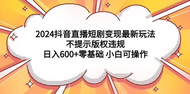 (9305期)2024抖音直播短剧变现最新玩法，不提示版权违规 日入600+零基础 小白可操作-E网资源