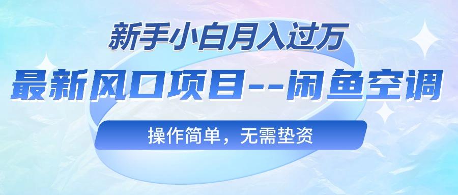 最新风口项目—闲鱼空调，新手小白月入过万，操作简单，无需垫资-E网资源