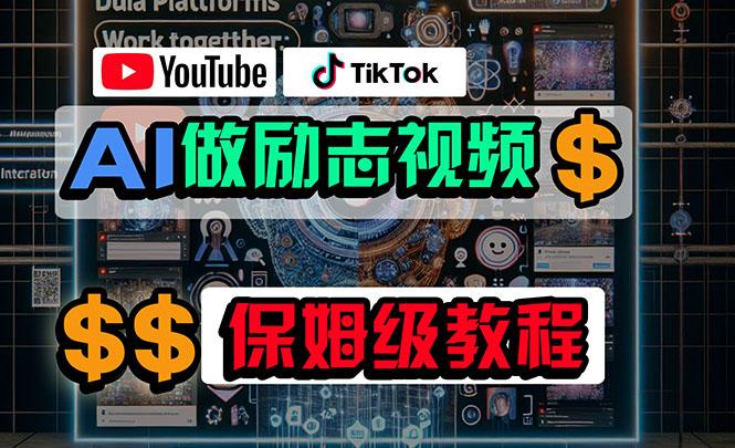 利用AI制作励志视频，在YouTube和TikTok赚钱，小白可做(附工具-E网资源