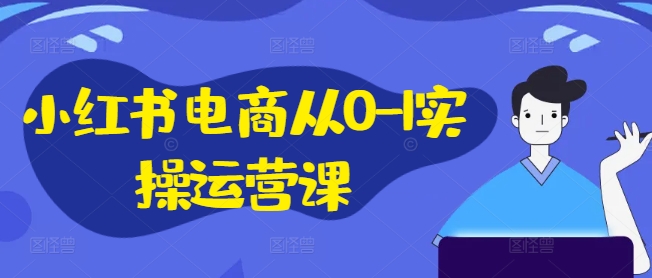 小红书电商从0-1实操运营课，小红书手机实操小红书/IP和私域课/小红书电商电脑实操板块等-E网资源