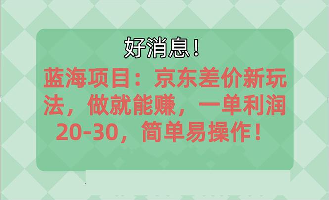 越早知道越能赚到钱的蓝海项目：京东大平台操作，一单利润20-30，简单…-E网资源