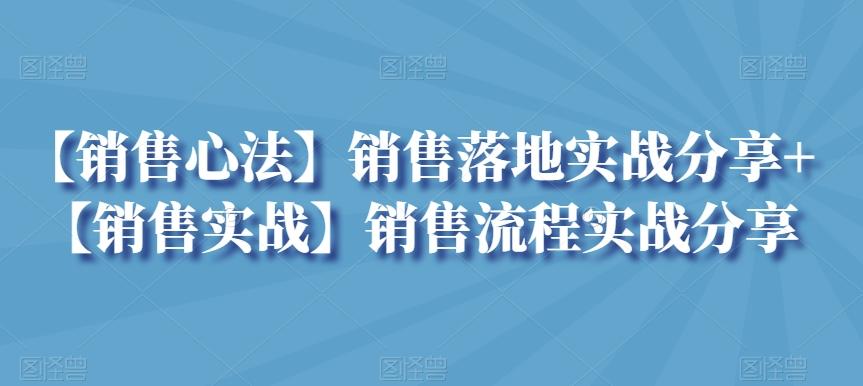 【销售心法】销售落地实战分享+【销售实战】销售流程实战分享-E网资源