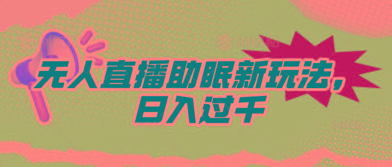 (9932期)无人直播助眠新玩法，24小时挂机，日入1000+-E网资源