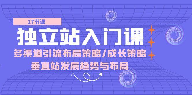 独立站 入门课：多渠道 引流布局策略/成长策略/垂直站发展趋势与布局-E网资源