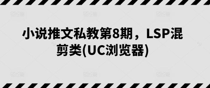 小说推文私教第8期，LSP混剪类(UC浏览器)-E网资源
