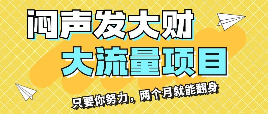 闷声发大财，大流量项目，月收益过3万，只要你努力，两个月就能翻身-E网资源