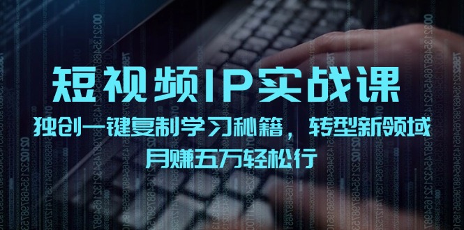短视频IP实战课，独创一键复制学习秘籍，转战新领域，月赚五万轻松行-E网资源