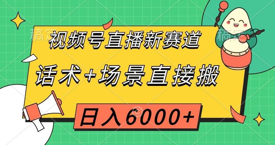 视频号直播新赛道，话术+场景直接搬，日入6000+【揭秘】-E网资源