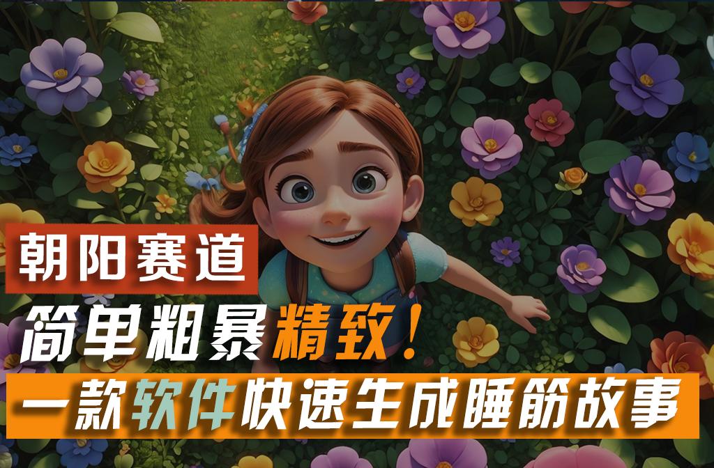 利用一款软件5分钟一条爆款睡筋故事，简单粗暴精致！小白月入2w+-E网资源