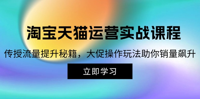 淘宝&天猫运营实战课程，传授流量提升秘籍，大促操作玩法助你销量飙升-E网资源