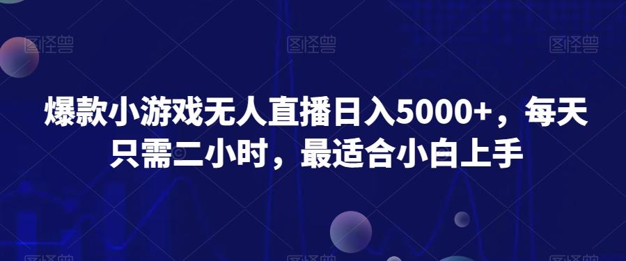 爆款小游戏无人直播日入5000+，每天只需二小时，最适合小白上手-E网资源