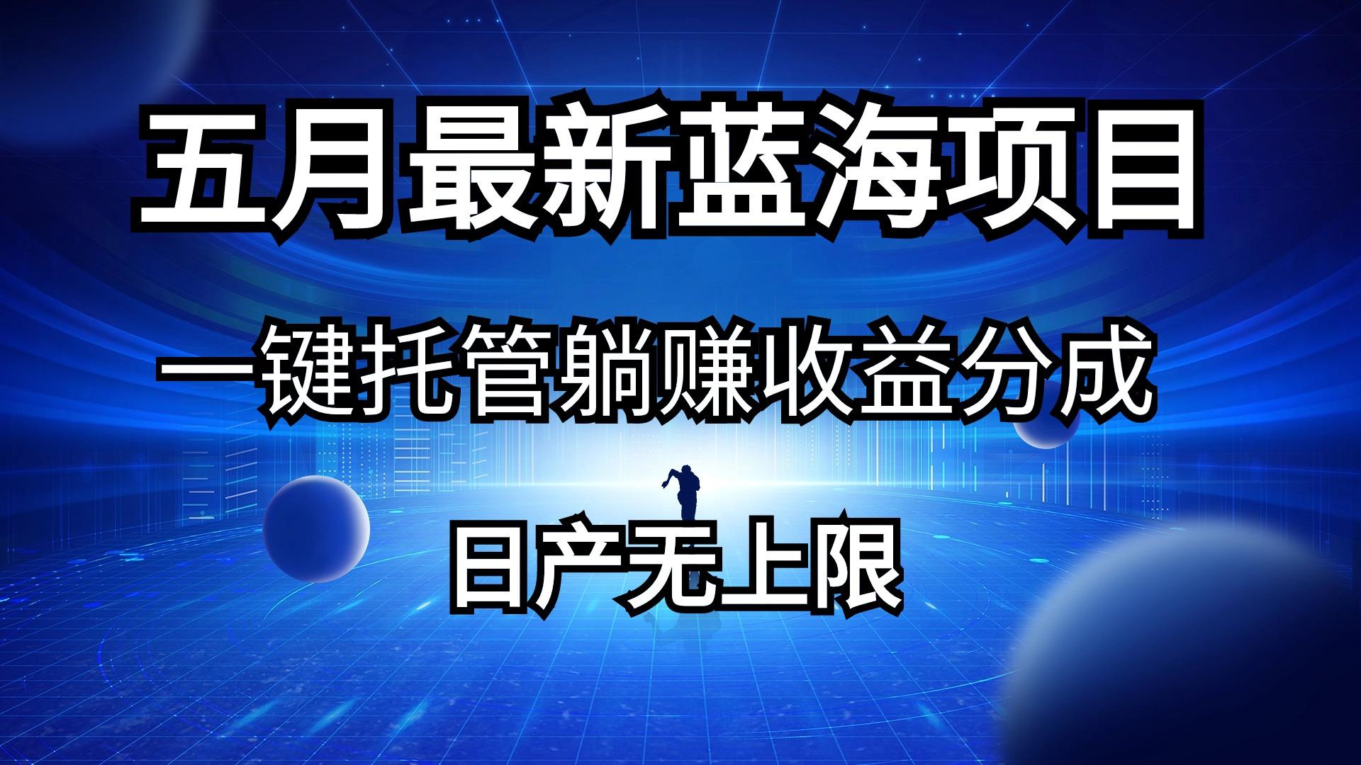 五月刚出最新蓝海项目一键托管 躺赚收益分成 日产无上限-E网资源