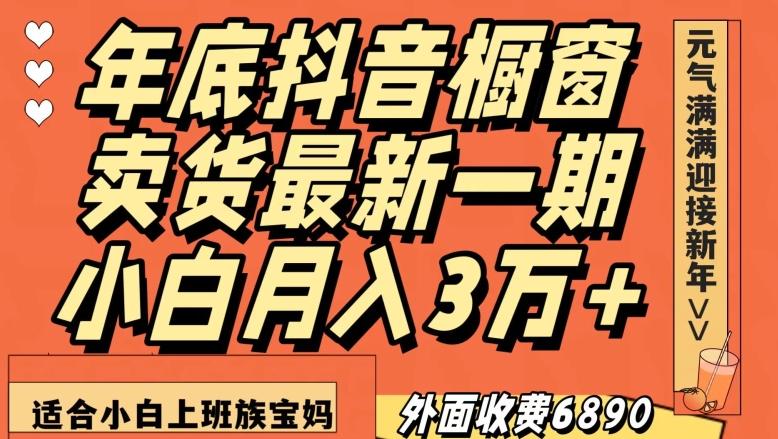 外面收费6890元年底抖音橱窗卖货最新一期，小白月入3万，适合小白上班族宝妈【揭秘】-E网资源