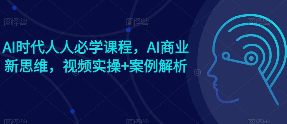 AI时代人人必学课程，AI商业新思维，视频实操+案例解析【赠AI商业爆款案例】-E网资源