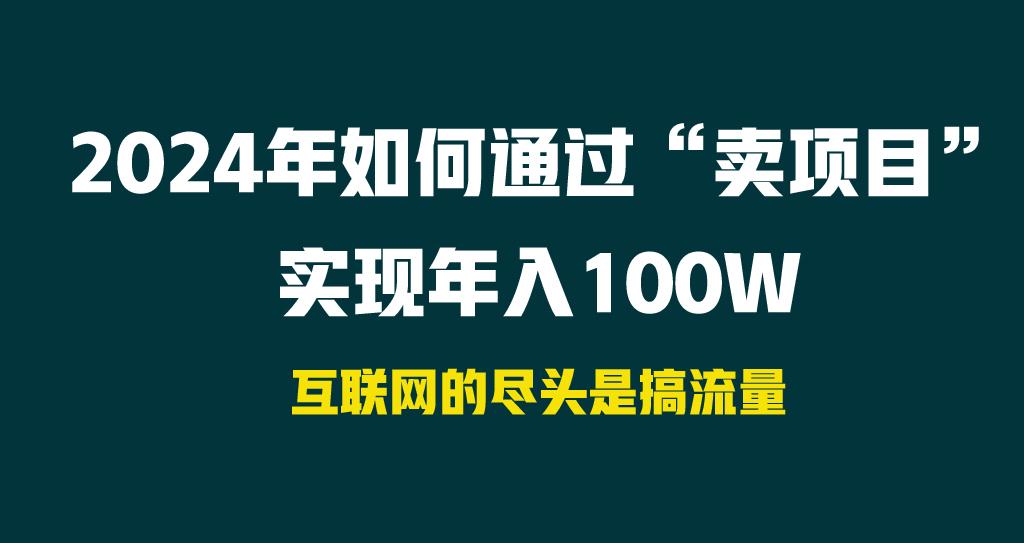 2024年如何通过“卖项目”实现年入100W-E网资源