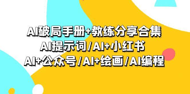 (9351期)AI破局手册+教练分享合集：AI提示词/AI+小红书 /AI+公众号/AI+绘画/AI编程-E网资源