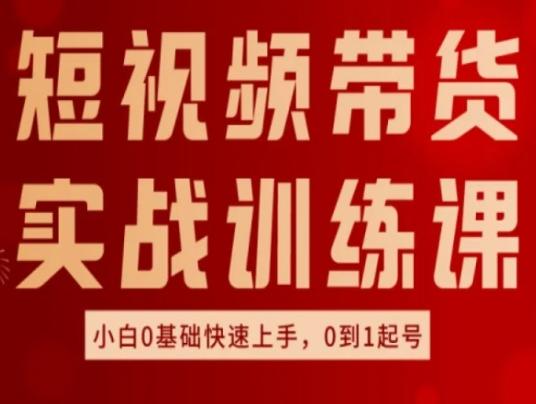 短视频带货实战训练课，好物分享实操，小白0基础快速上手，0到1起号-E网资源