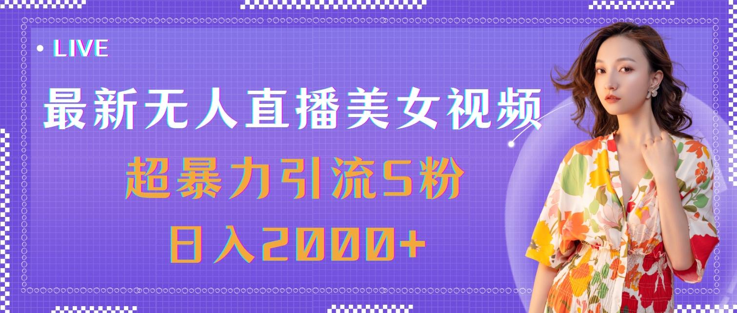 最新无人直播美女视频，超暴力引流S粉日入2000+-E网资源